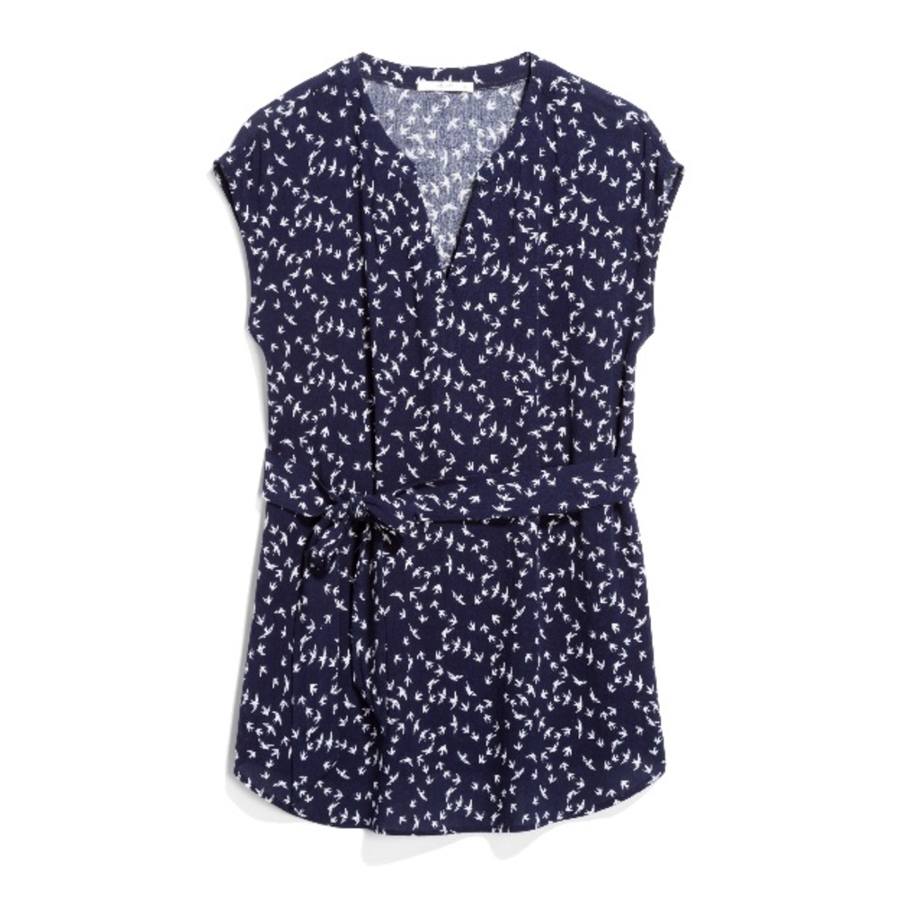 Le Lis Praji Maternity Tie Front Blouse, Small